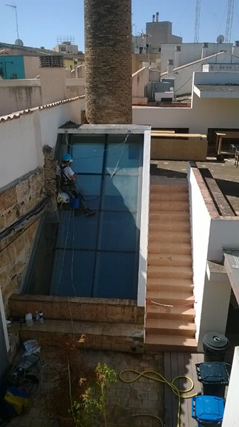 limpieza cristales edificio