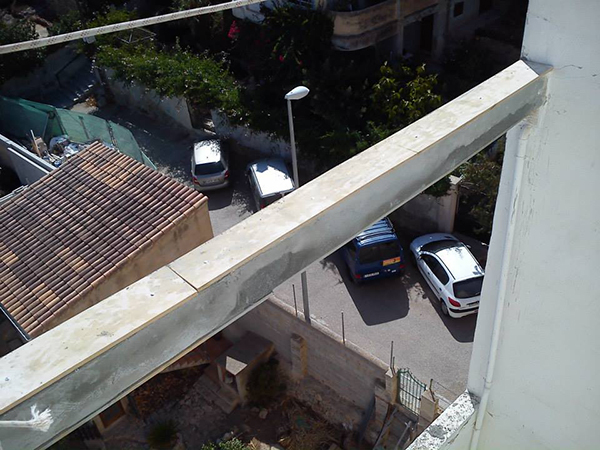 viga maestra reparada