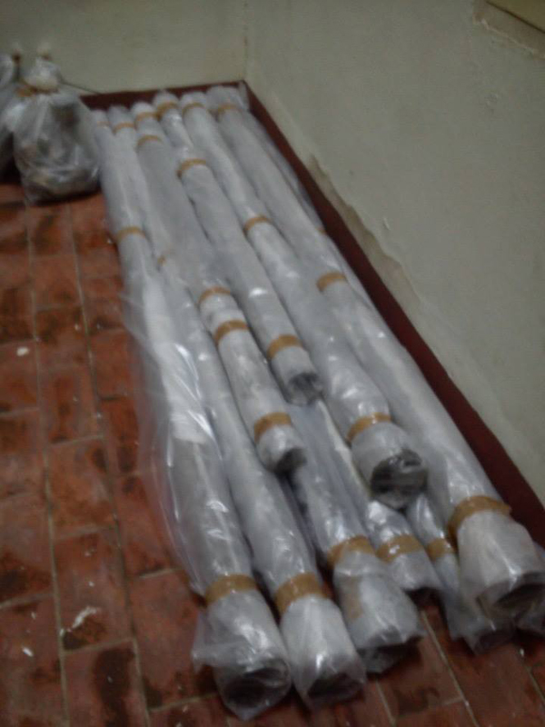 Material de amianto retirado