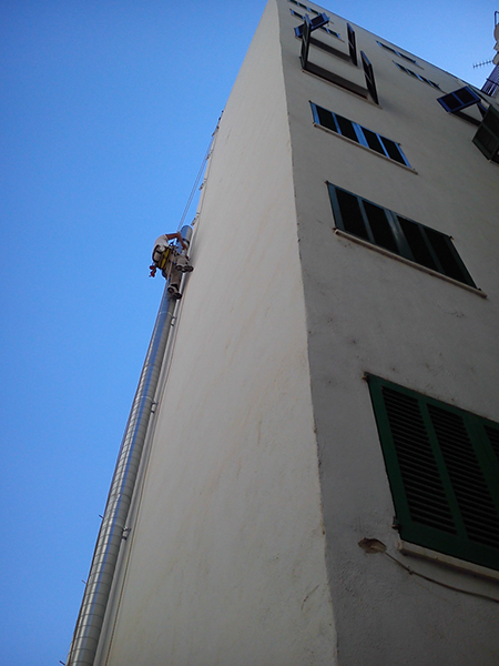 extracion humos fachada