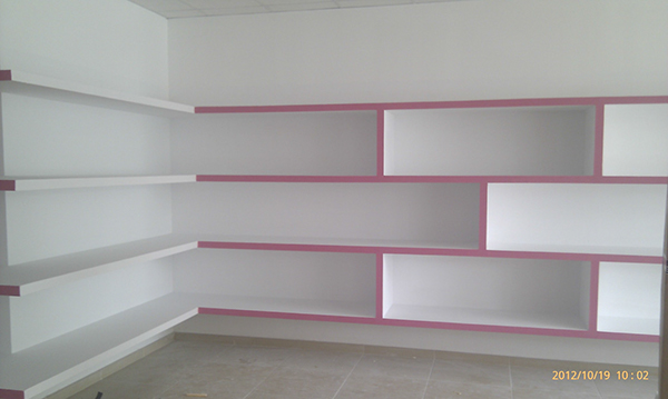 estanteria de pared con pladur